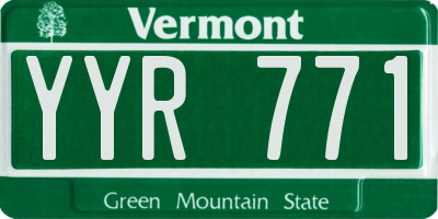 VT license plate YYR771