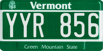 VT license plate YYR856