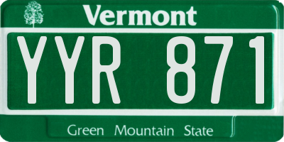 VT license plate YYR871