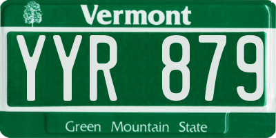 VT license plate YYR879
