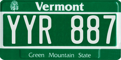 VT license plate YYR887