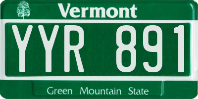 VT license plate YYR891
