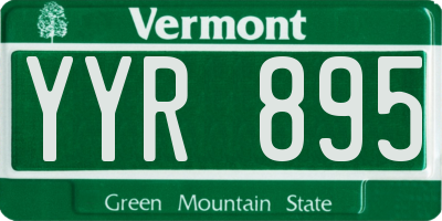 VT license plate YYR895