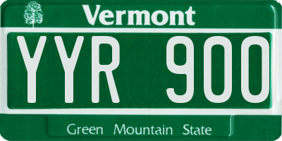 VT license plate YYR900