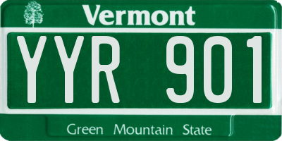 VT license plate YYR901