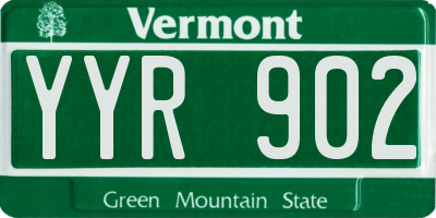 VT license plate YYR902