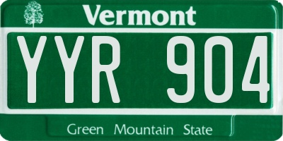 VT license plate YYR904