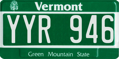 VT license plate YYR946