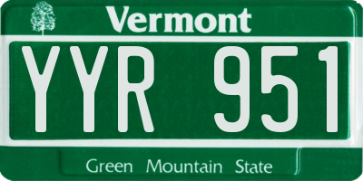 VT license plate YYR951