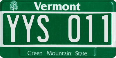 VT license plate YYS011