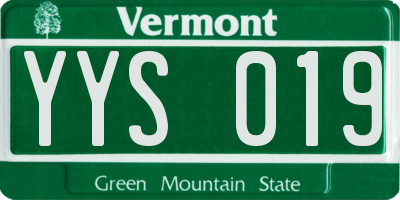 VT license plate YYS019