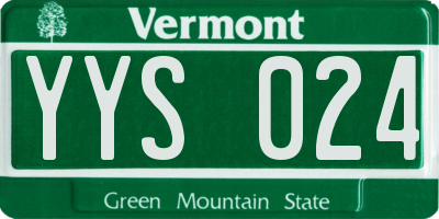 VT license plate YYS024
