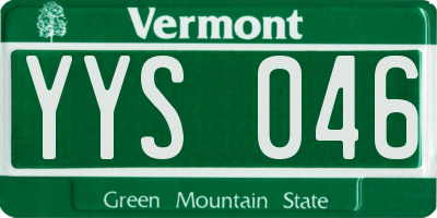 VT license plate YYS046