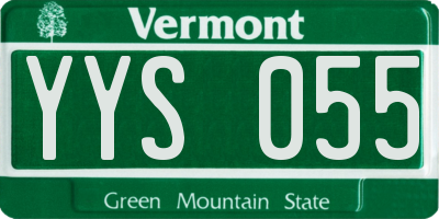 VT license plate YYS055