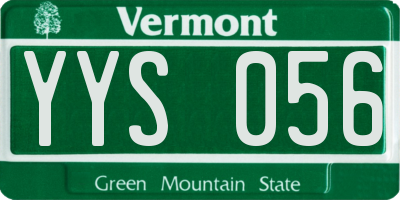 VT license plate YYS056