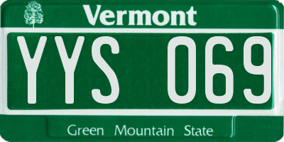 VT license plate YYS069