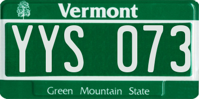 VT license plate YYS073