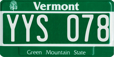VT license plate YYS078