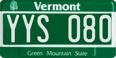 VT license plate YYS080