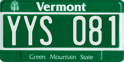 VT license plate YYS081