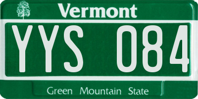 VT license plate YYS084