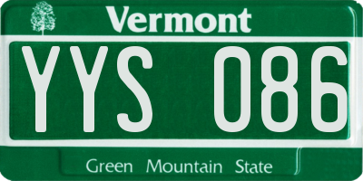 VT license plate YYS086