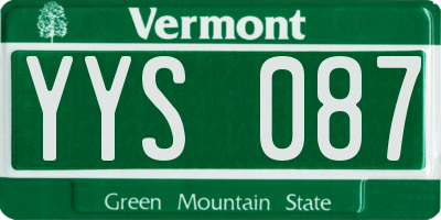 VT license plate YYS087