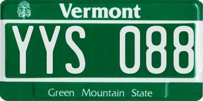 VT license plate YYS088