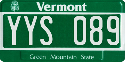 VT license plate YYS089