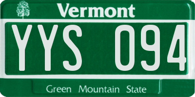 VT license plate YYS094