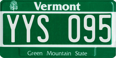 VT license plate YYS095