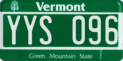 VT license plate YYS096