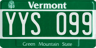 VT license plate YYS099