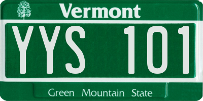 VT license plate YYS101