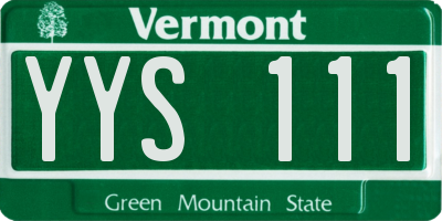 VT license plate YYS111