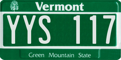 VT license plate YYS117