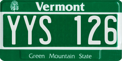 VT license plate YYS126