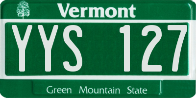 VT license plate YYS127