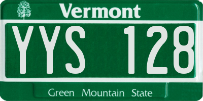 VT license plate YYS128