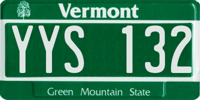 VT license plate YYS132