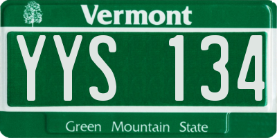 VT license plate YYS134