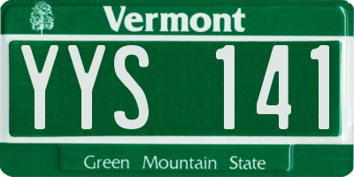 VT license plate YYS141
