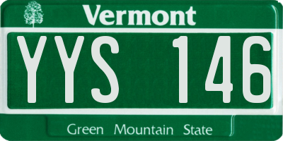 VT license plate YYS146