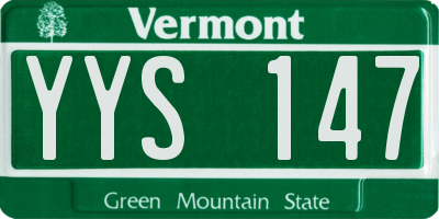 VT license plate YYS147