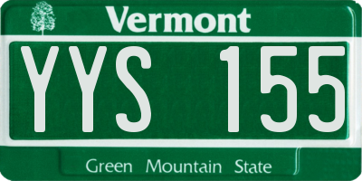 VT license plate YYS155