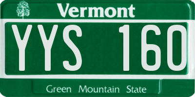 VT license plate YYS160