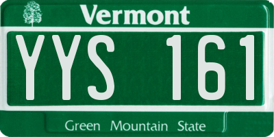 VT license plate YYS161