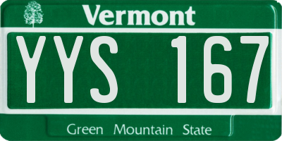 VT license plate YYS167