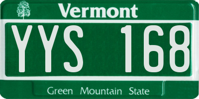 VT license plate YYS168