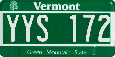 VT license plate YYS172